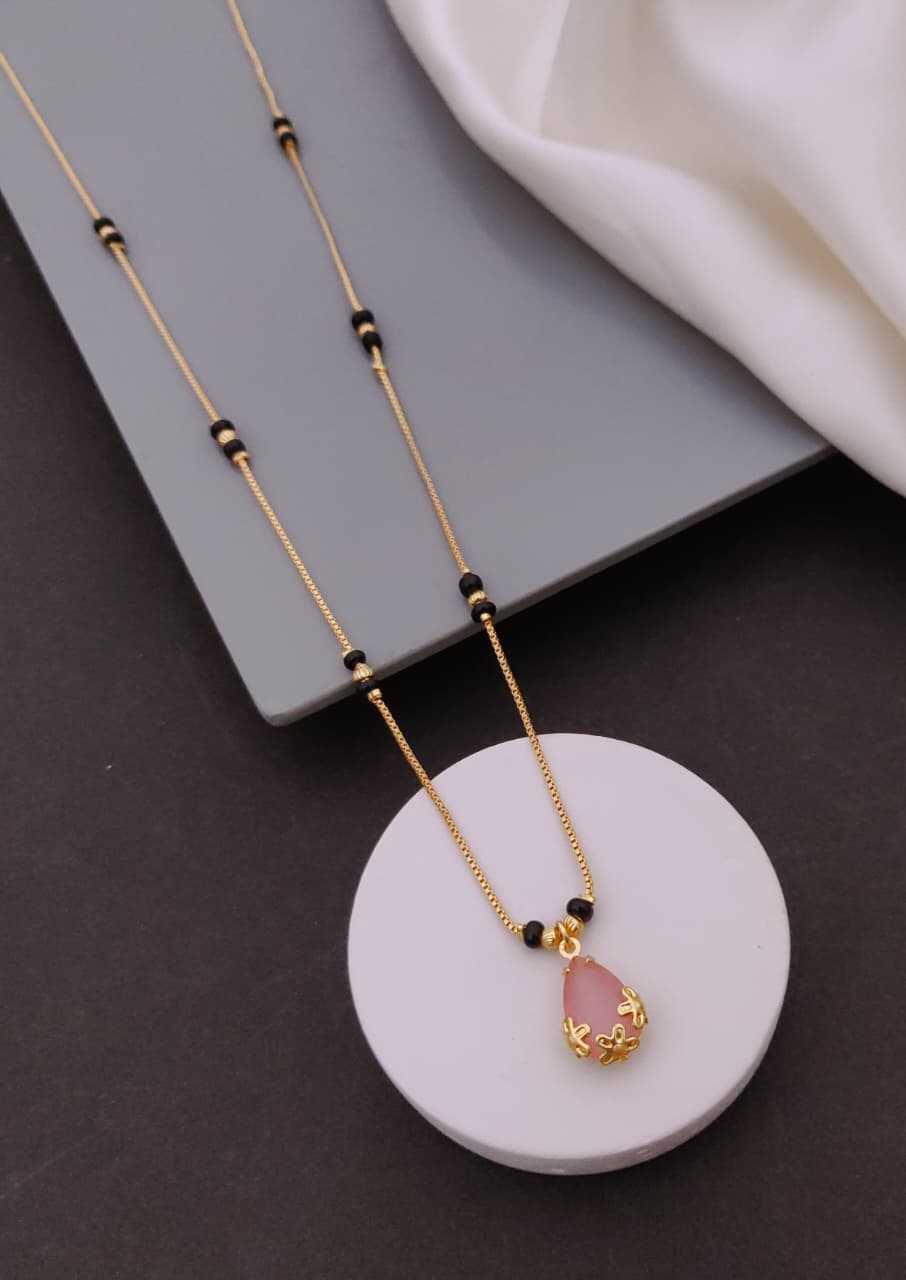 Mint Jade Single Pendant Mangalsutra