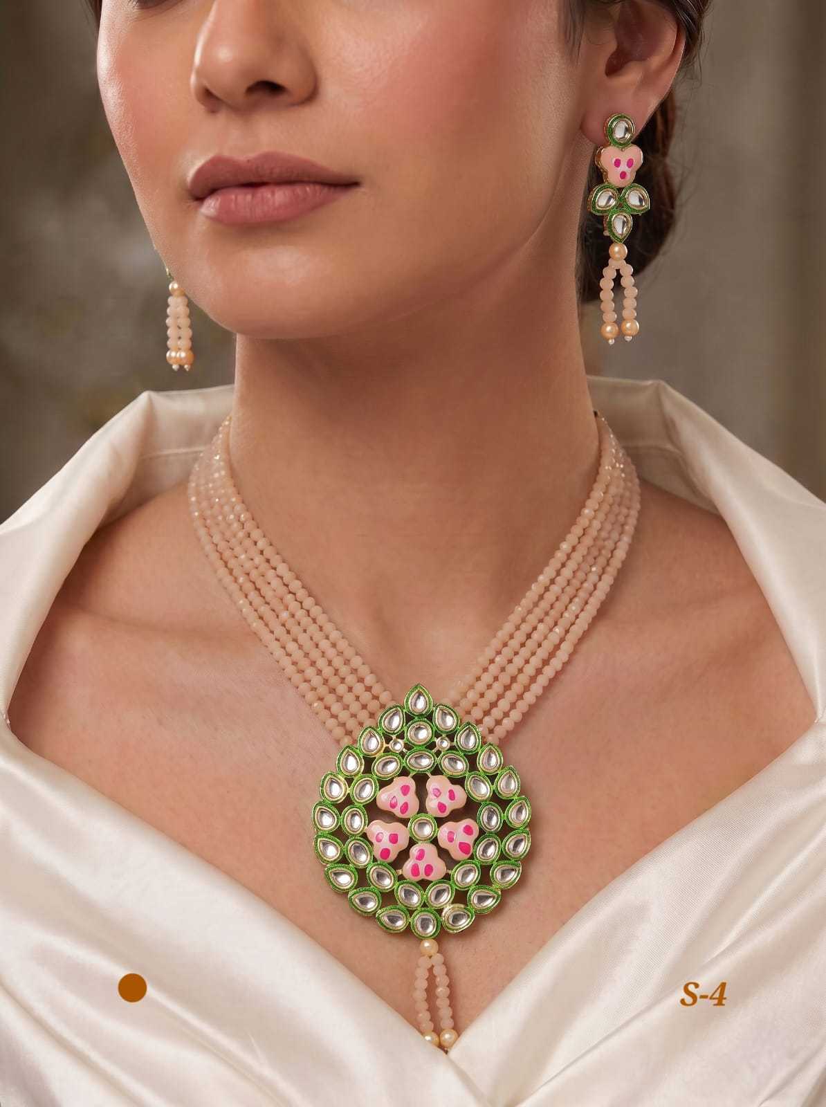Multi Strand Draped Necklace & Drop Earrings