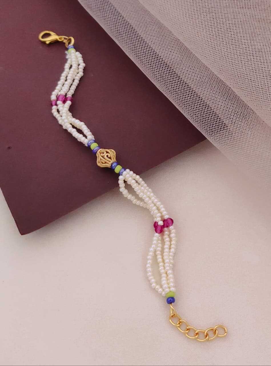 Multi Strand Pearl Hand Bracelet