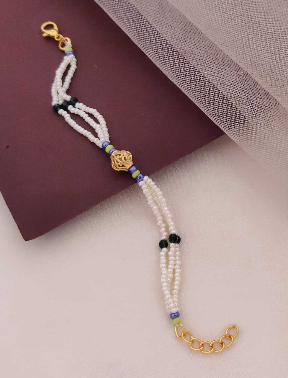 Multi Strand Pearl Hand Bracelet