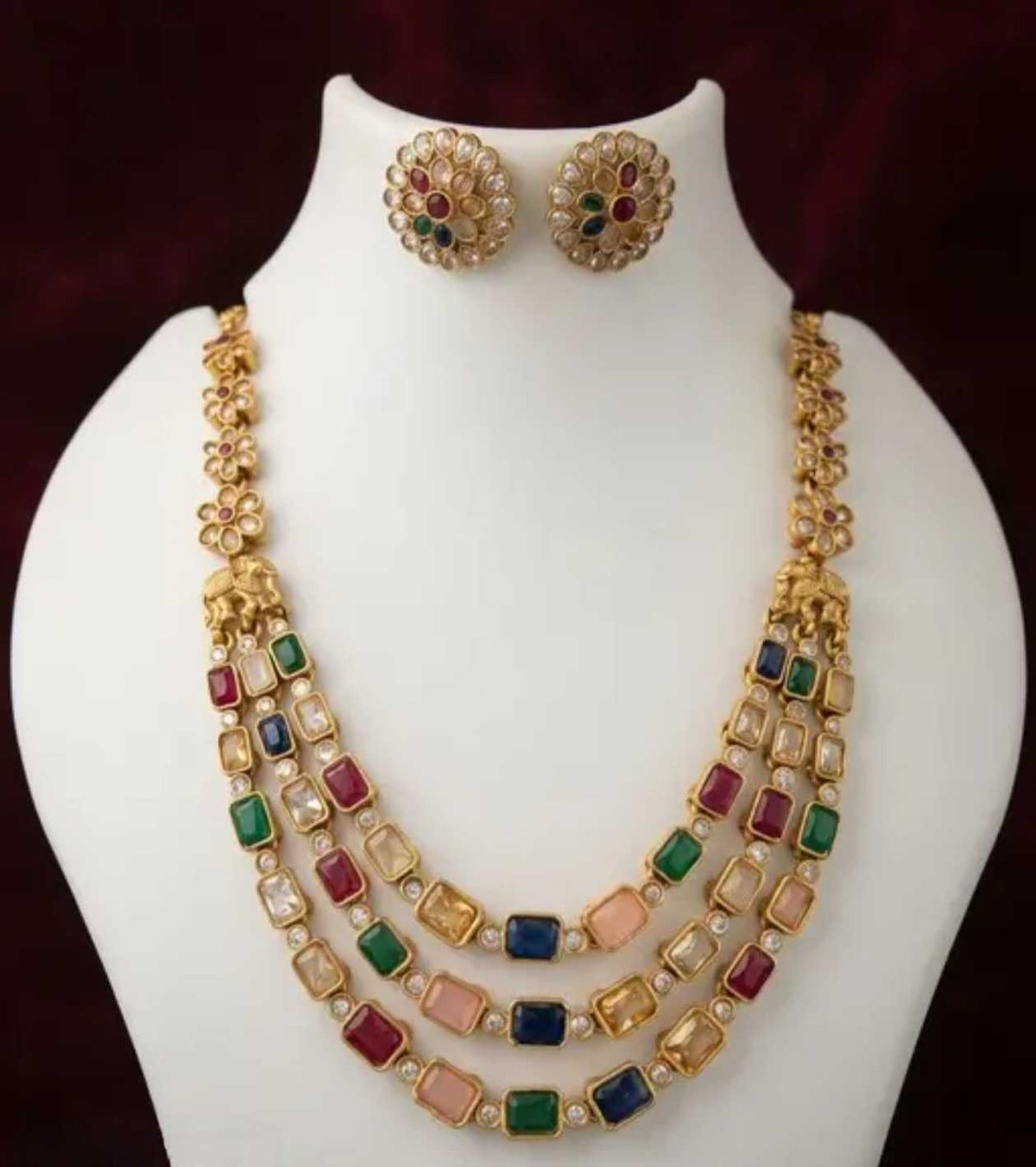 Navratna Multi Colour Necklace Set