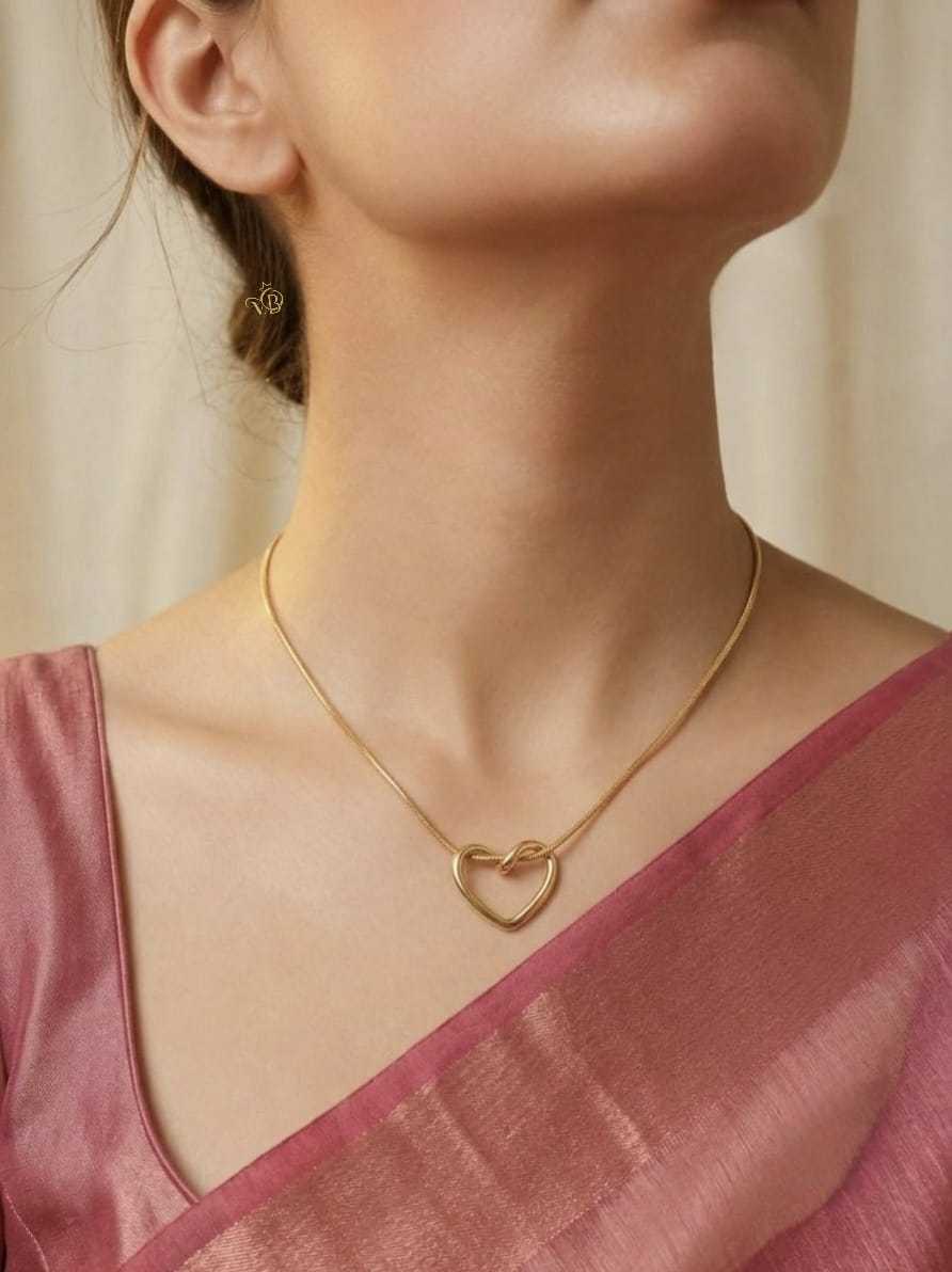 Open Heart Pendant on Fine Gold Chain