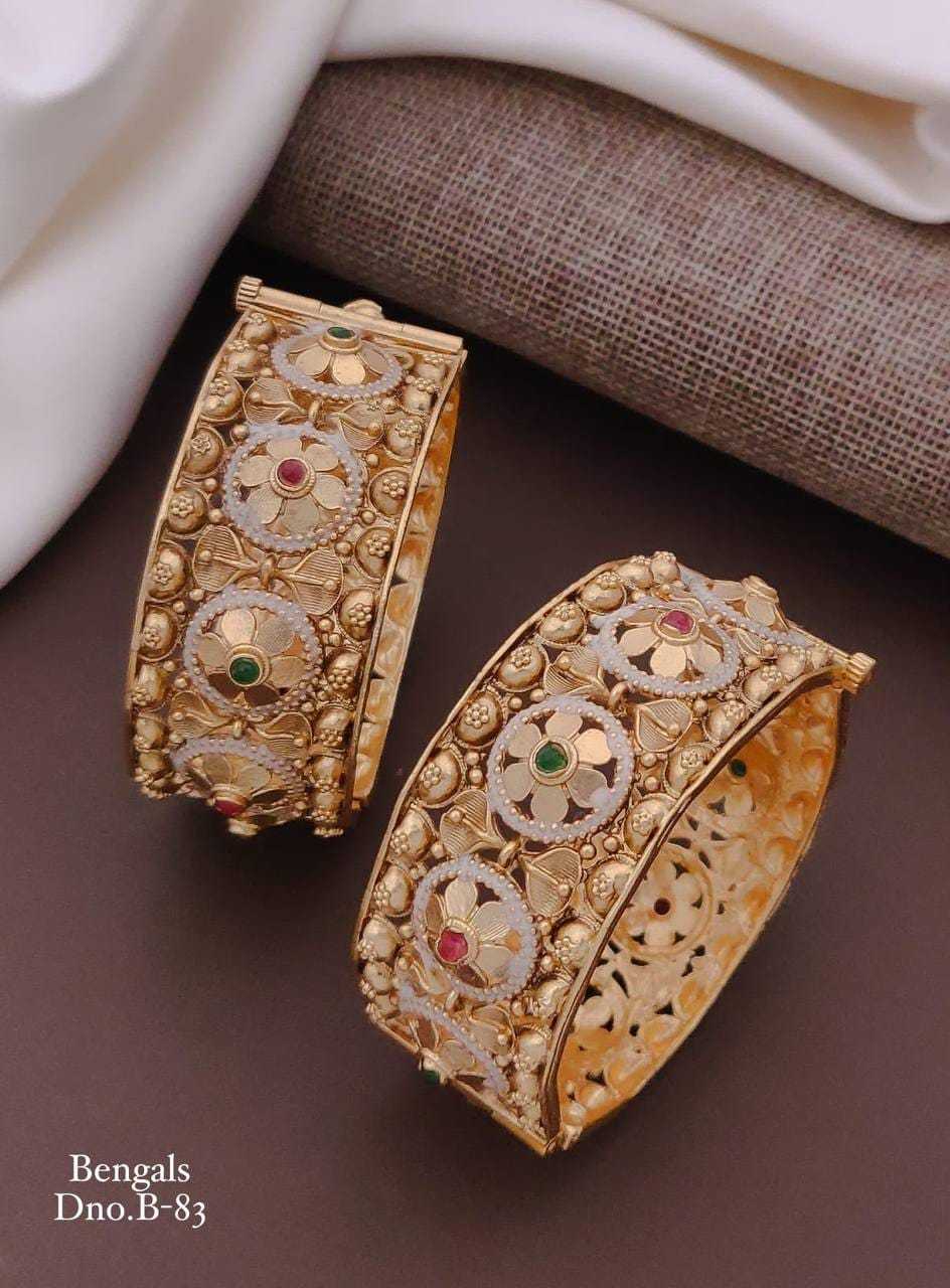 Openable Bangle with Red Green Squares & Enamel