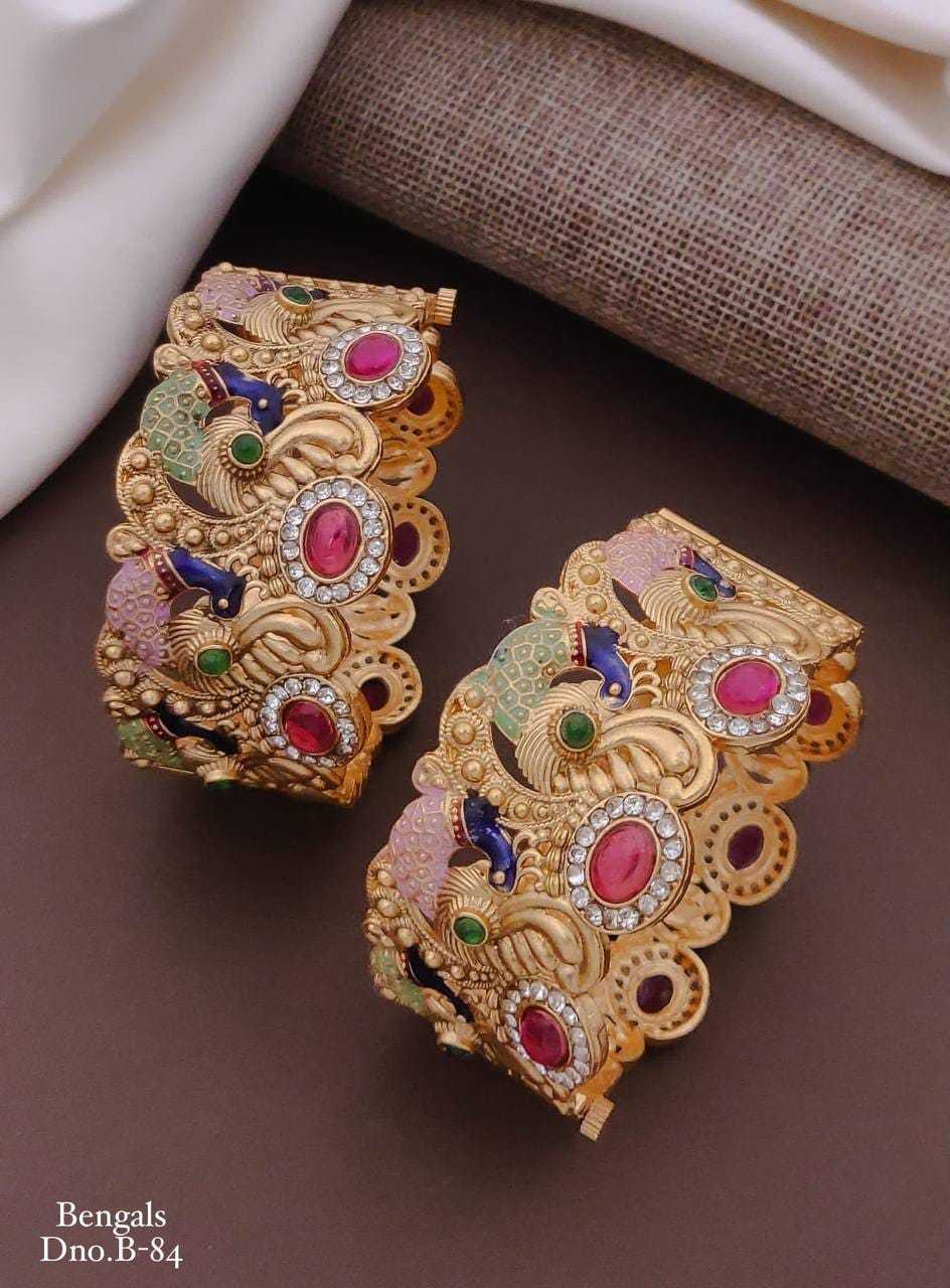 Openable Bangle with Red Green Squares & Enamel
