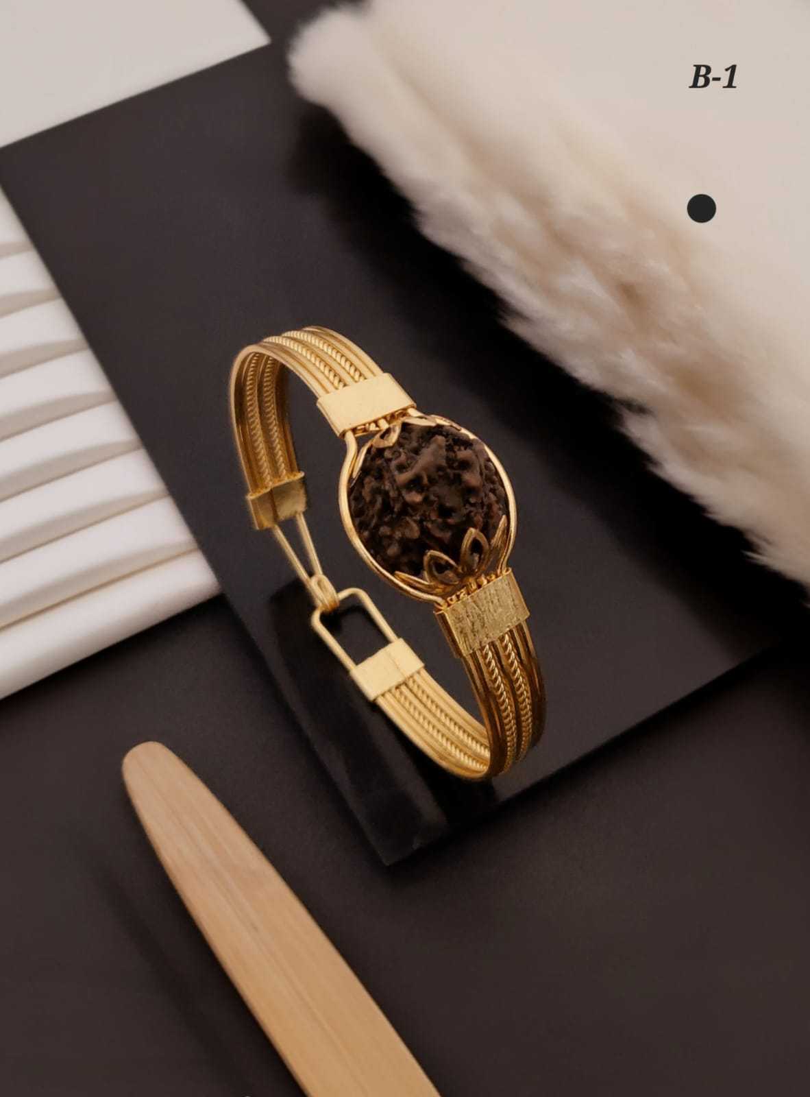 Openable Kada with Rudraksha Centre Panel