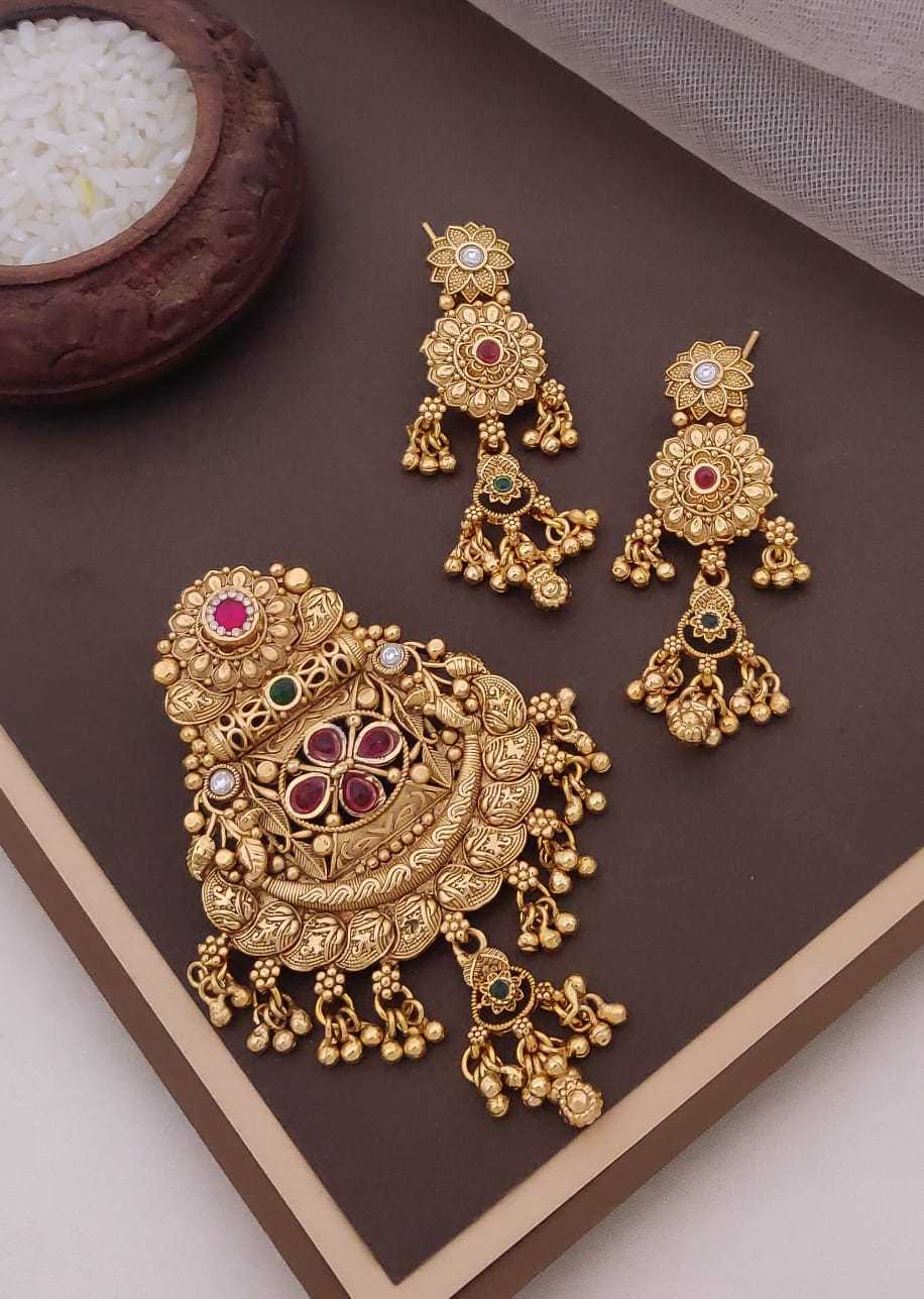 Ornate Traditional Pendant with Hanging Bead Drops