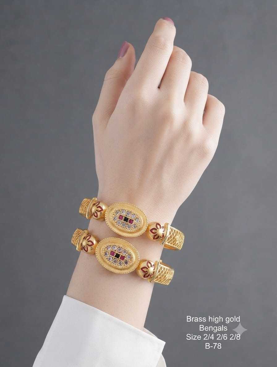Oval Centrepiece Bangles with Multi Colour Stones