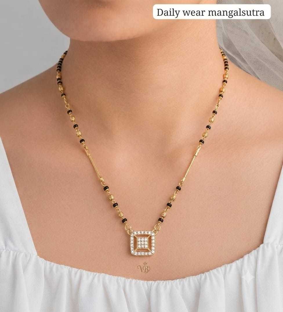 Oval Stone Pendant Mangalsutra