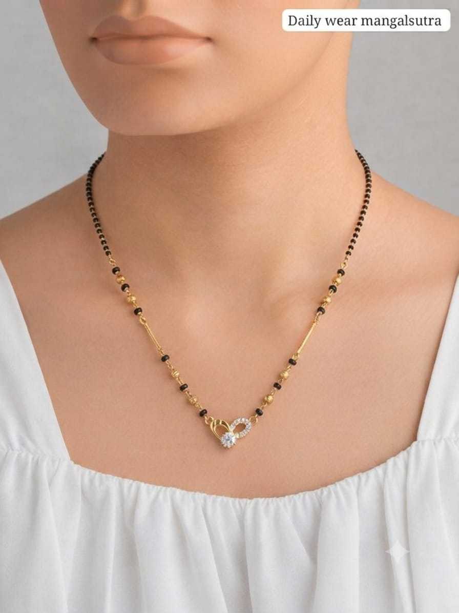 Oval Stone Pendant Mangalsutra