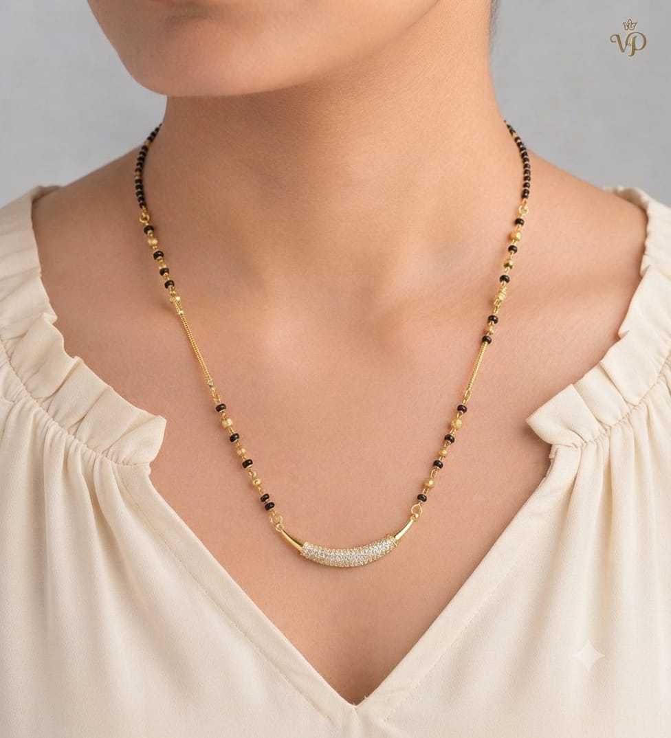 Oval Stone Pendant Mangalsutra
