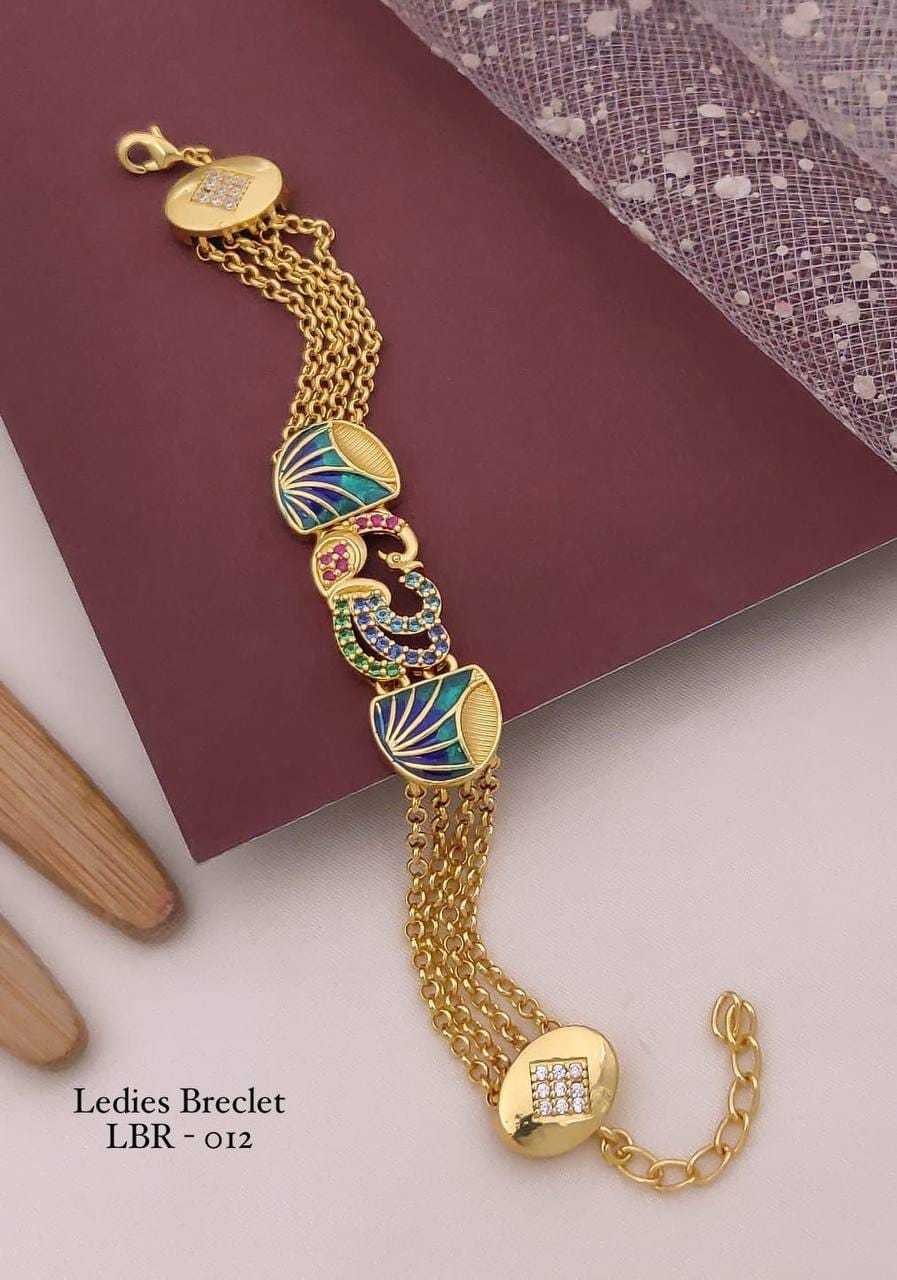 Peacock Meenakari Multi-Chain Designer Bracelet