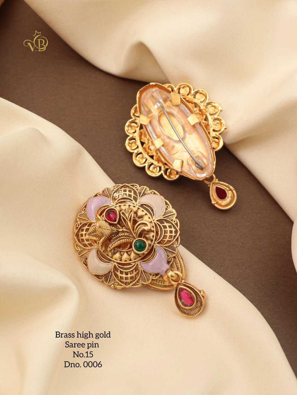 Premium Brass Saree Pin Brooch