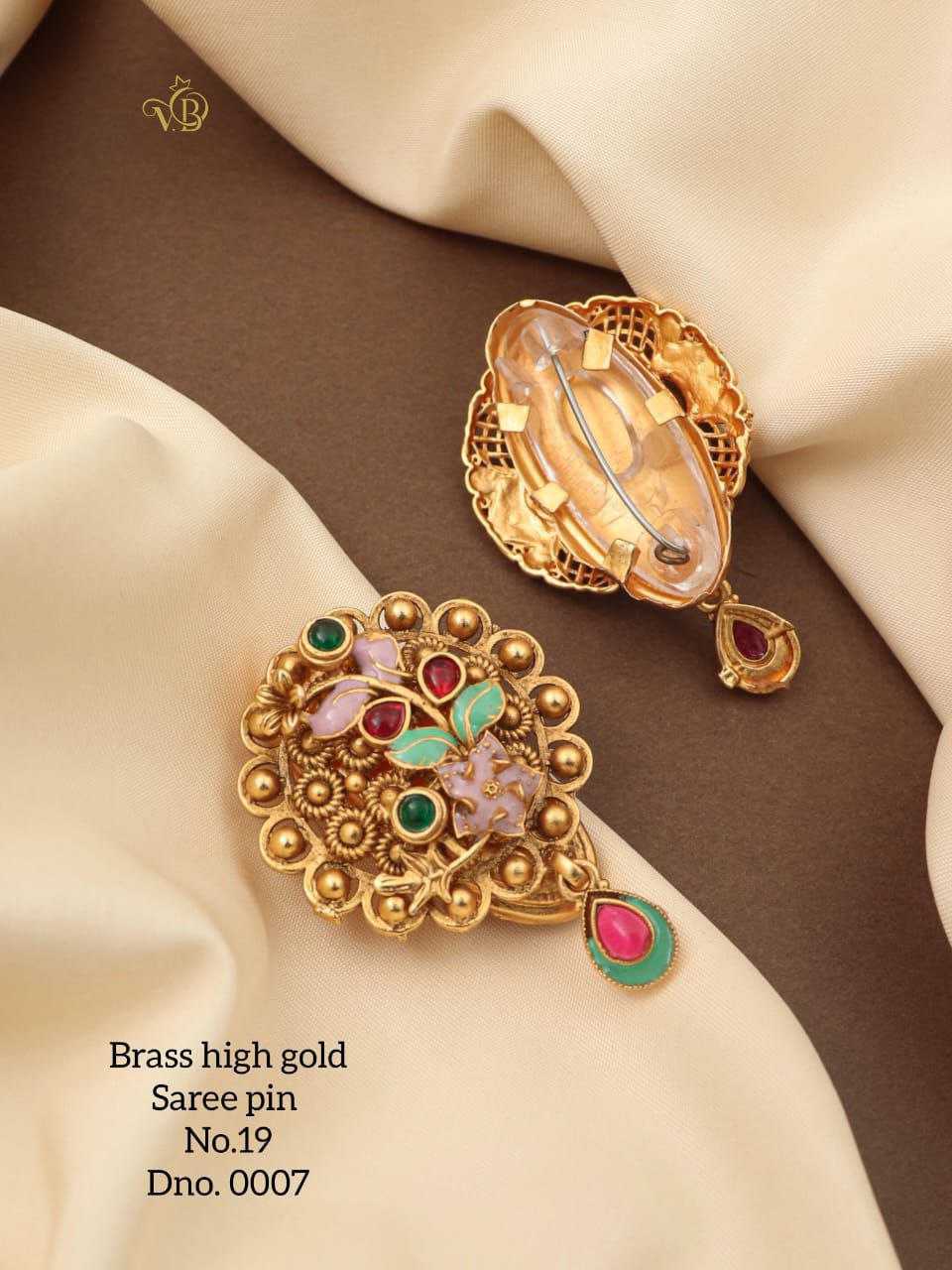 Premium Brass Saree Pin Brooch