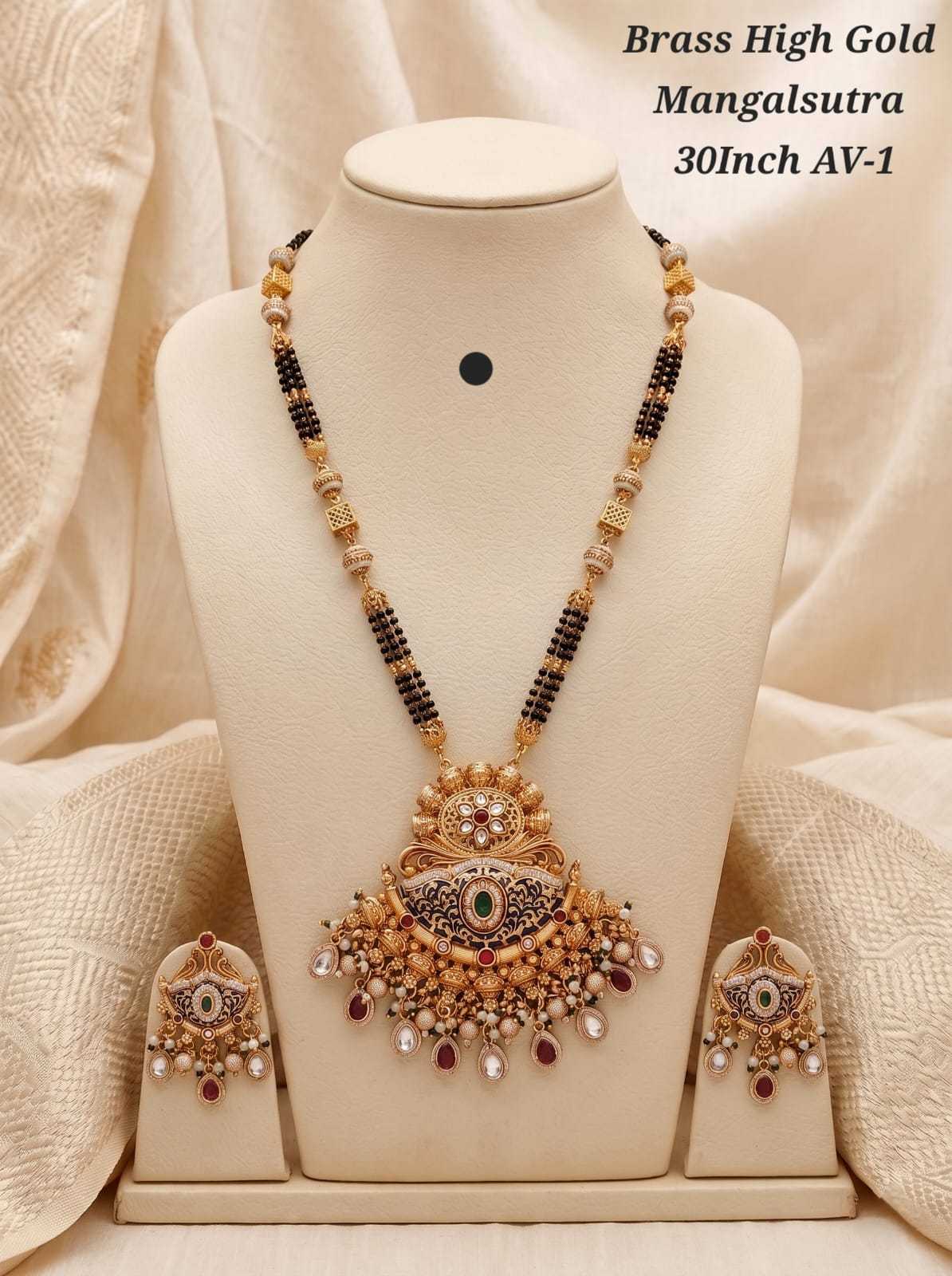 Rajvadi 24 Inch Mangalsutra with Jhumkas