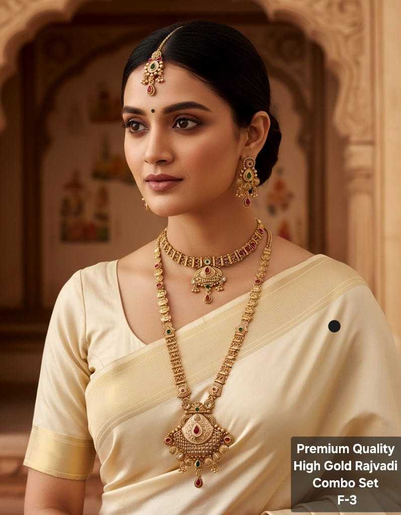 Rajvadi Bridal Combo with Choker & Haram
