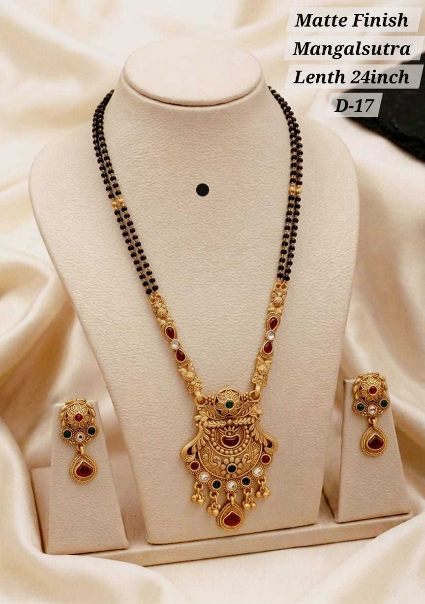 Rajvadi Mangalsutra with Enamel Stone Pendant