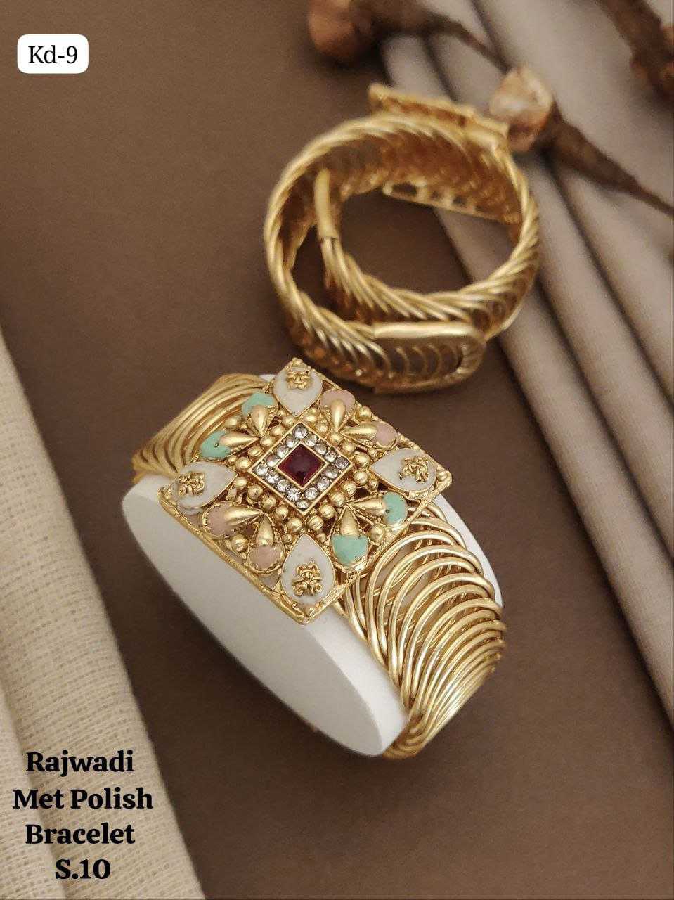 Rajwadi Matt Polish Bracelet with Pastel Enamel