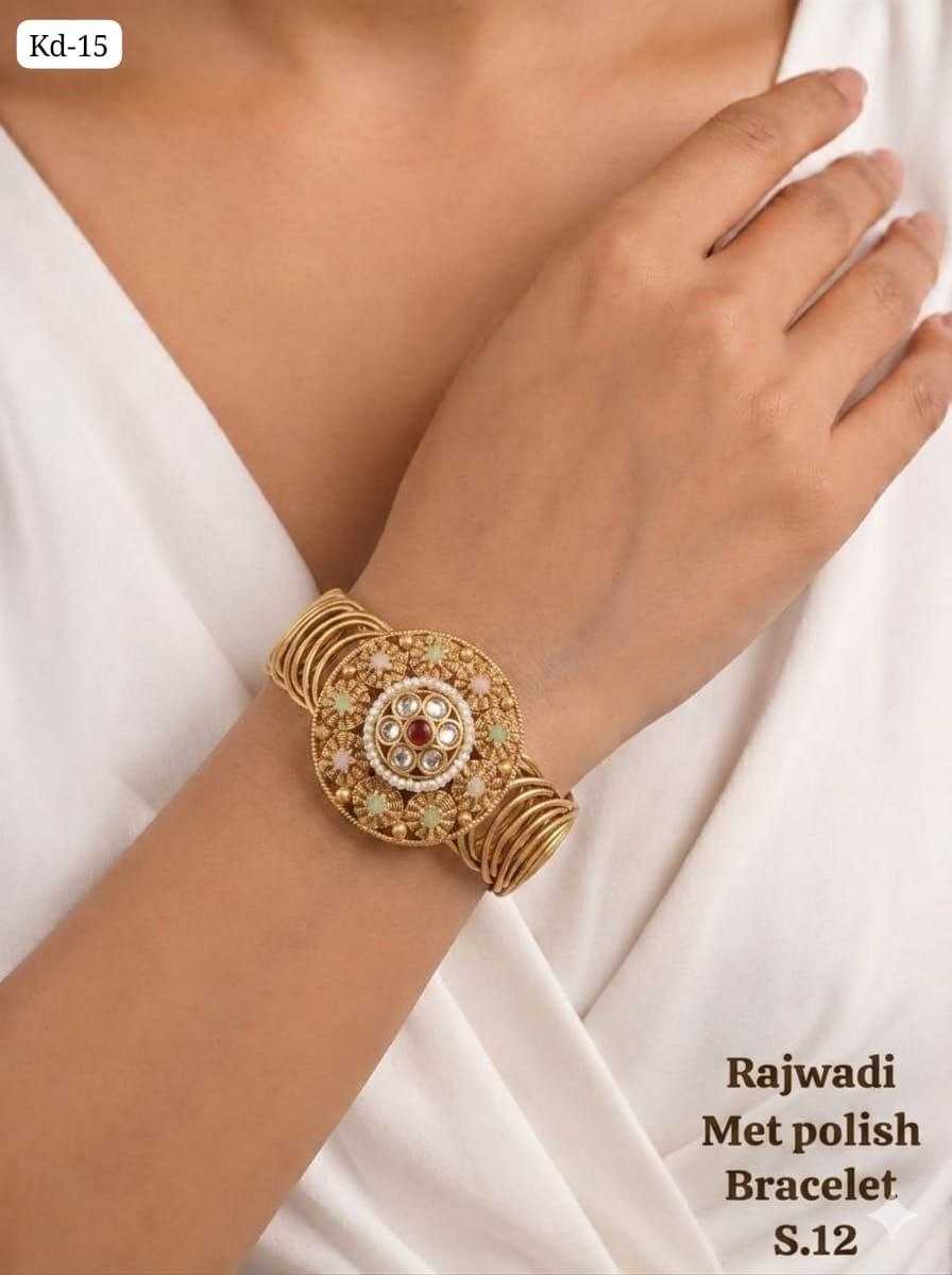 Rajwadi Medallion Bangles with Pastel Enamel