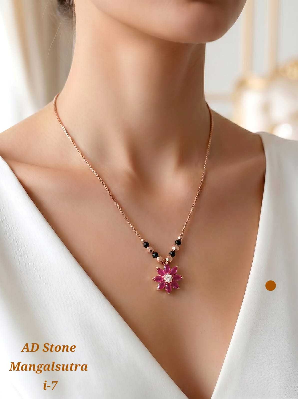 Rose Gold AD Stone Mangalsutra