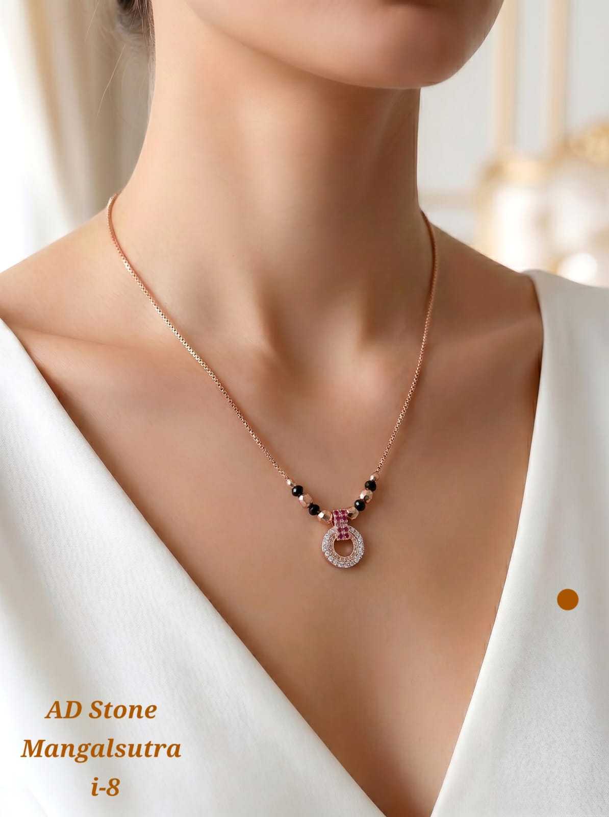 Rose Gold AD Stone Mangalsutra