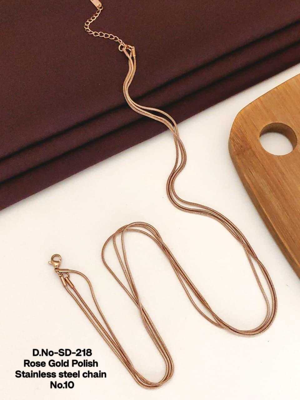 Rose Gold Flat Snake Chain Necklace