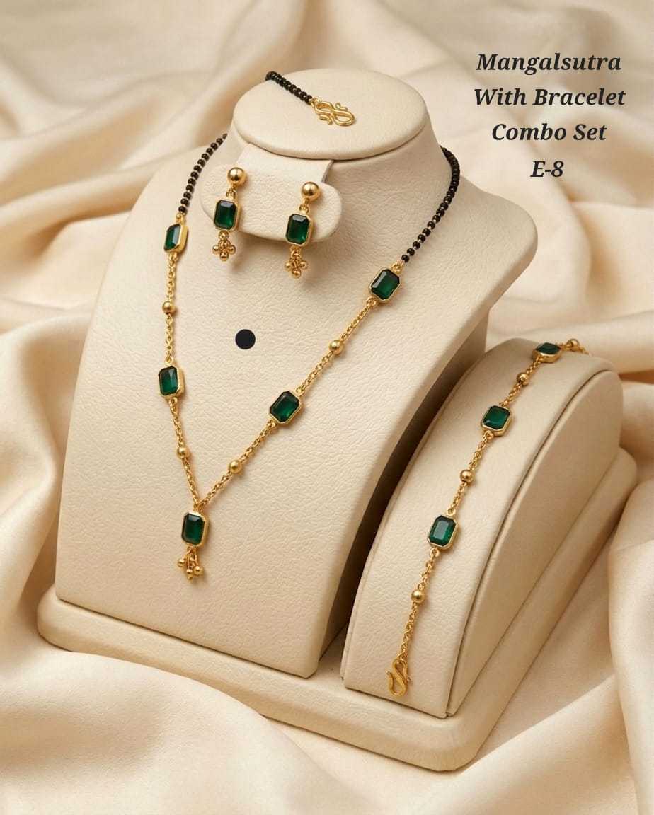 Rose Gold Mangalsutra Three Piece Combo