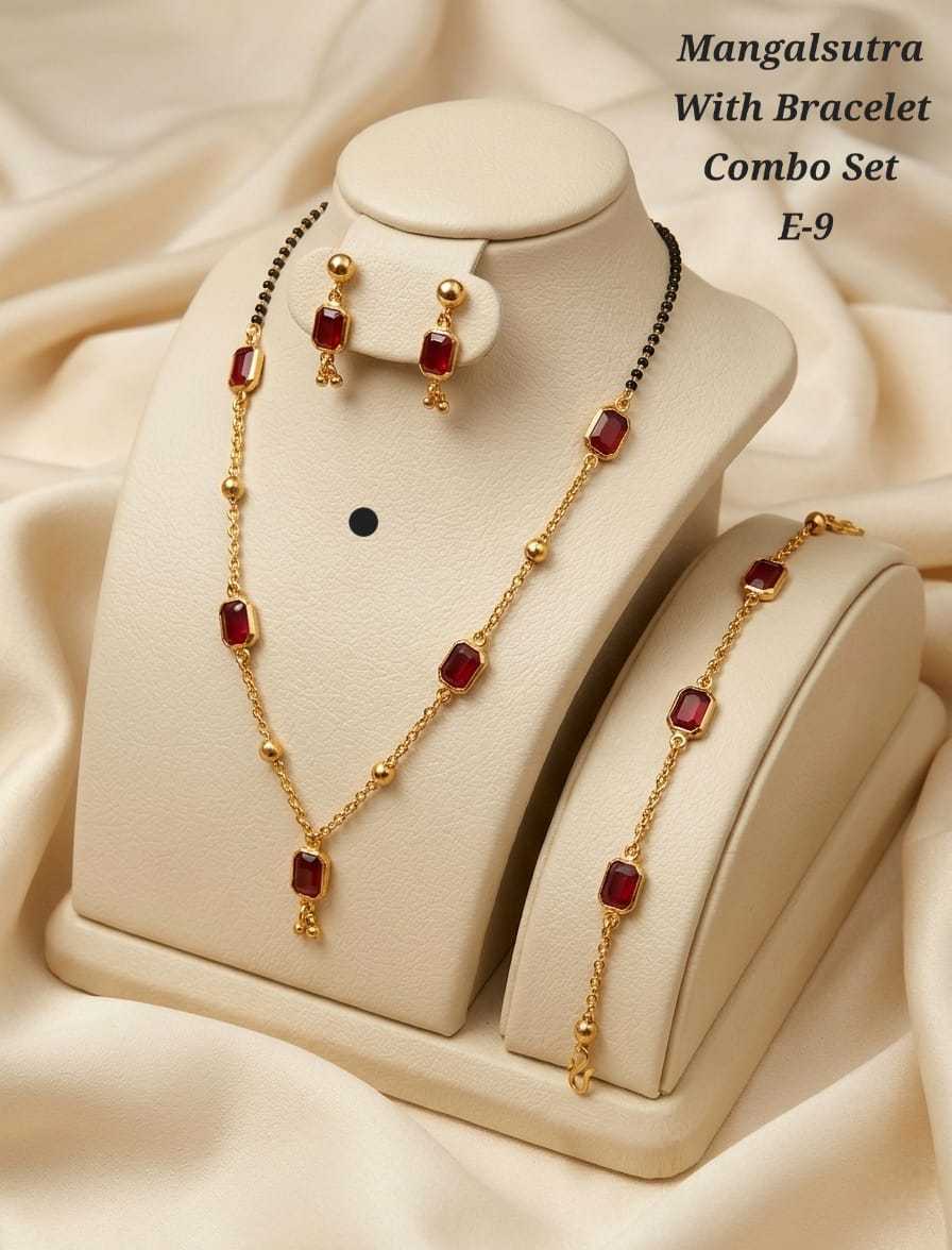 Rose Gold Mangalsutra Three Piece Combo