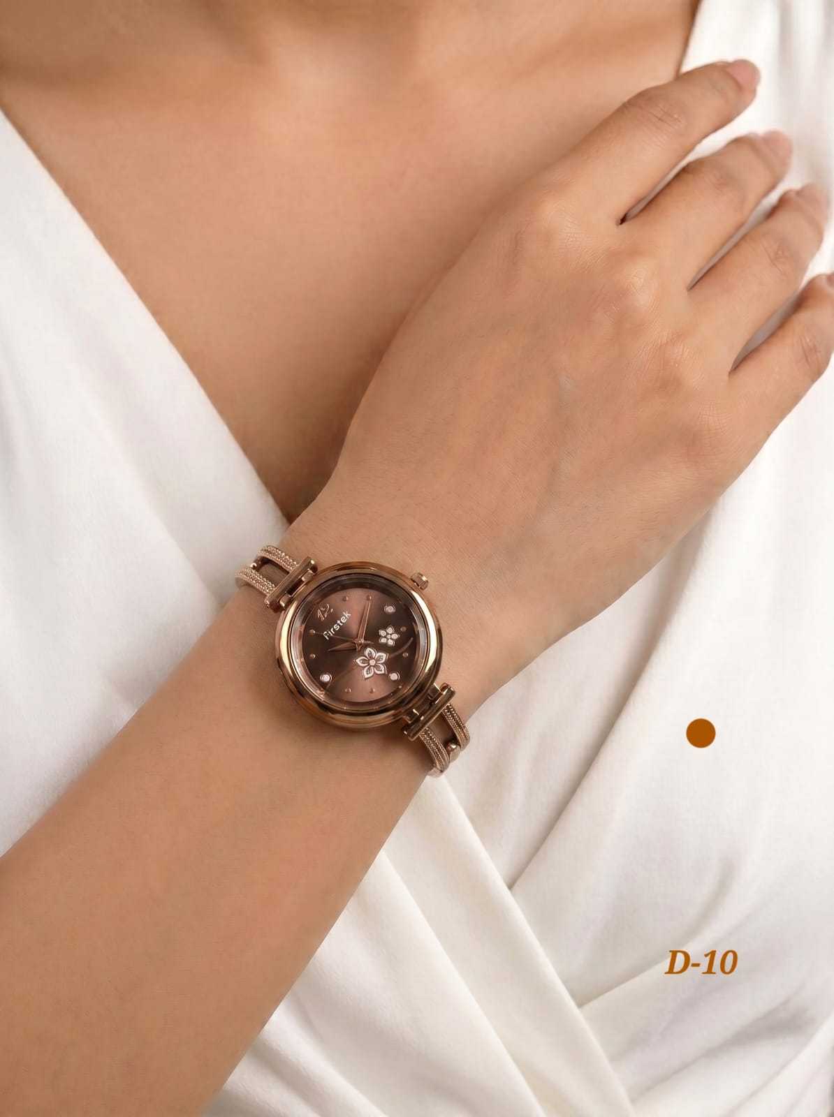 Rose Gold Metallic Watch in High Polish
