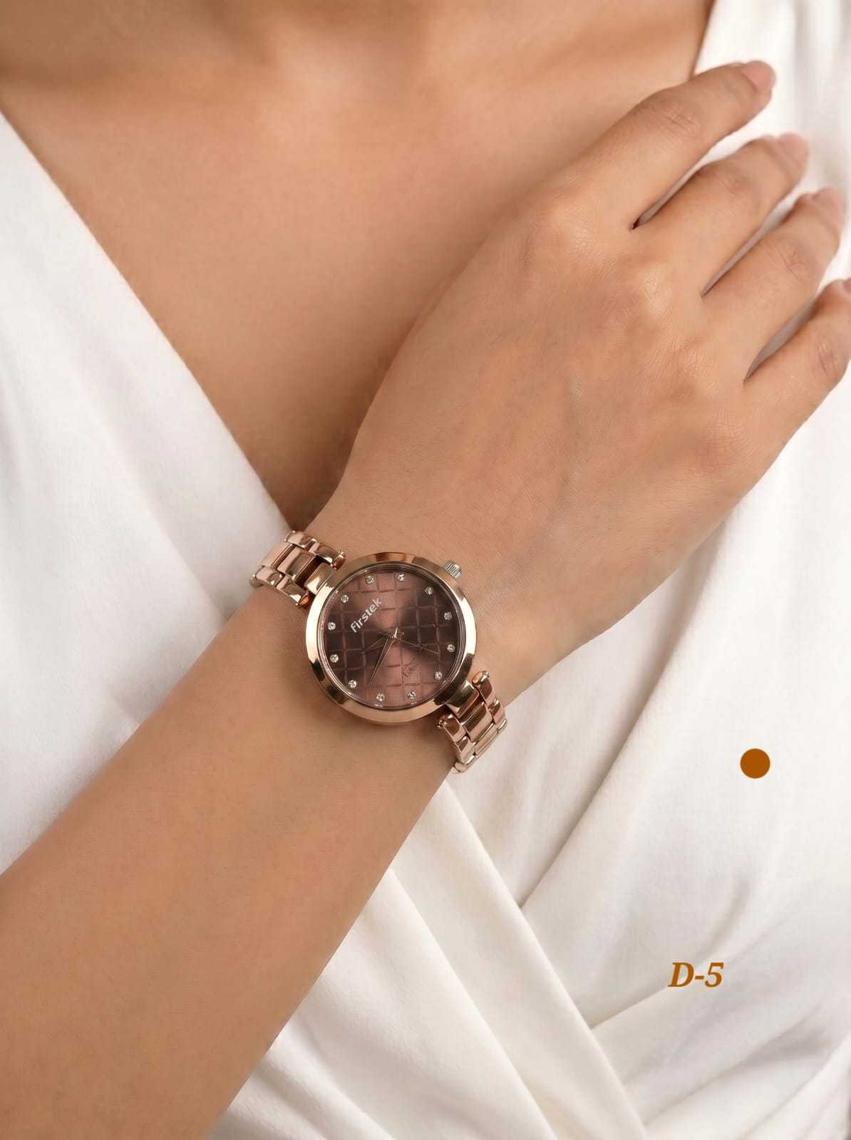 Rose Gold Metallic Watch in High Polish