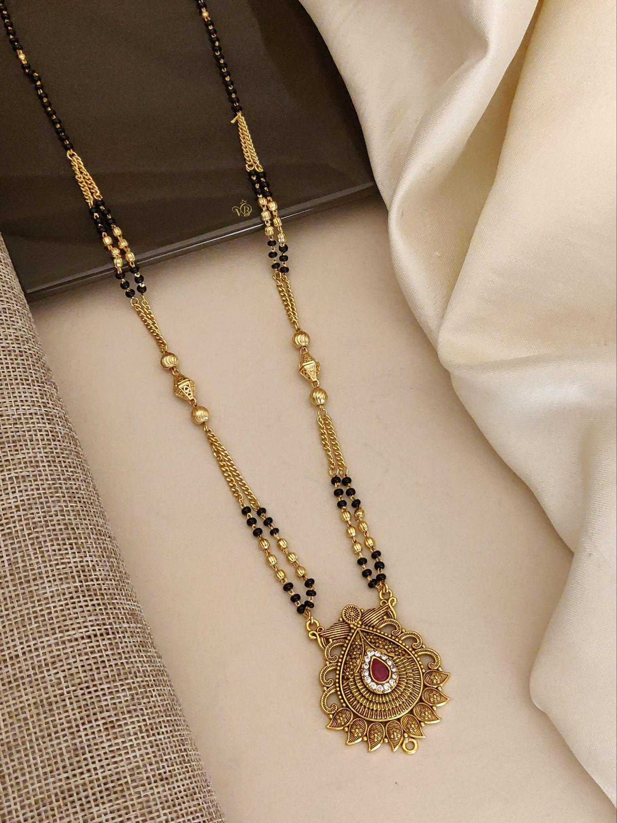 Royal Antique Teardrop Statement Pendant