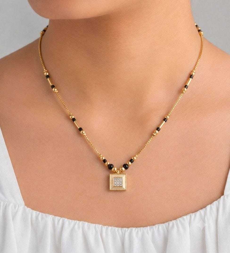 Royal Elephant Motif Long Mangalsutra Set
