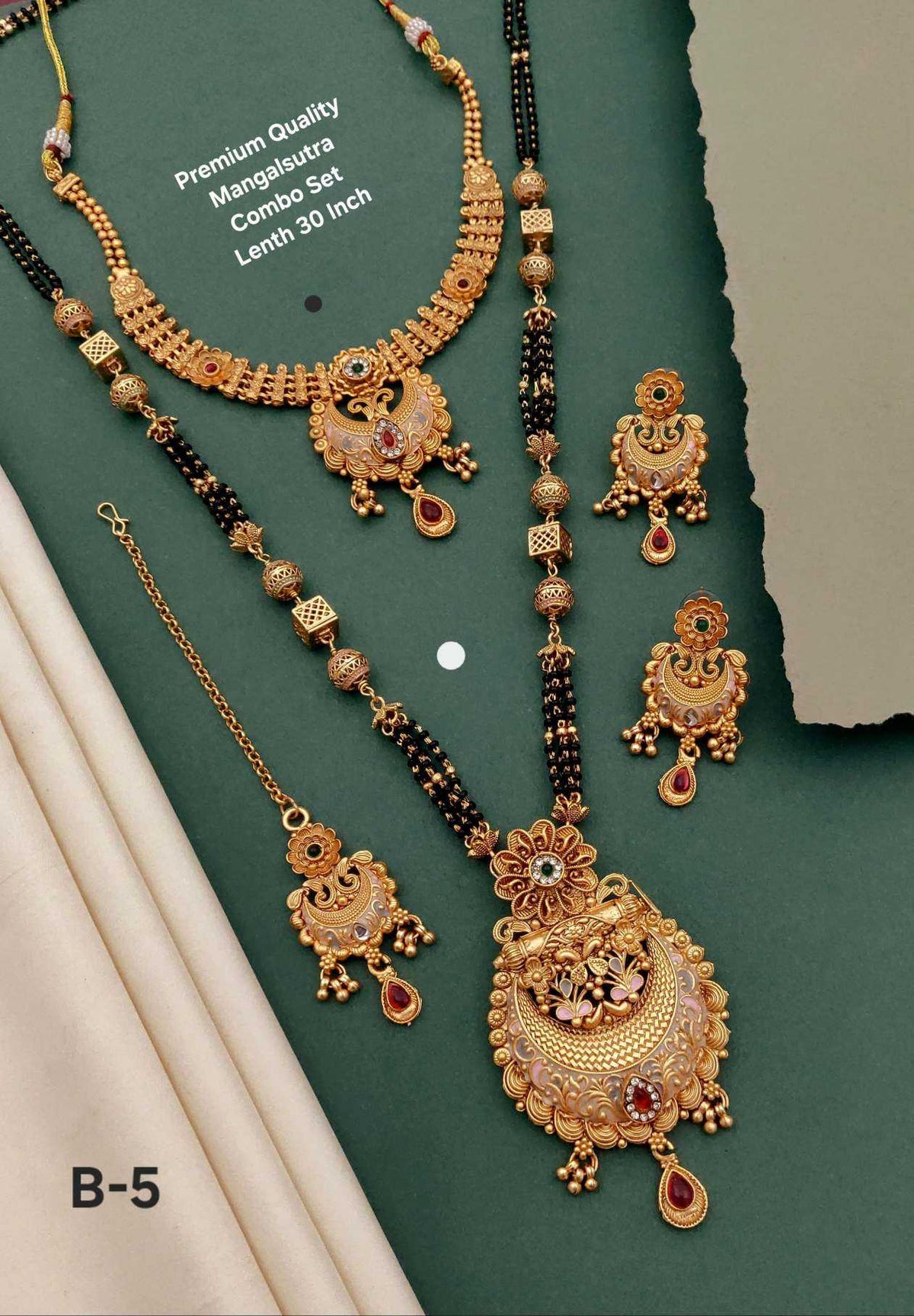 Royal Mangalsutra Combo with Long & Short Set