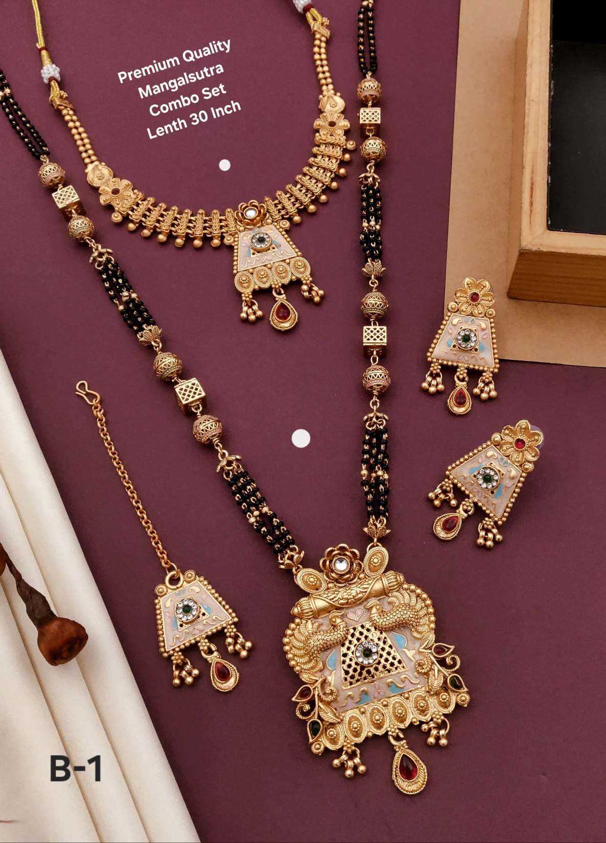 Royal Mangalsutra Combo with Long & Short Set