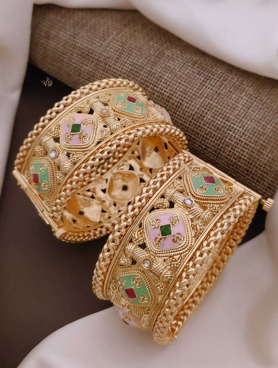 Royal Meenakari Antique Bangle Pair