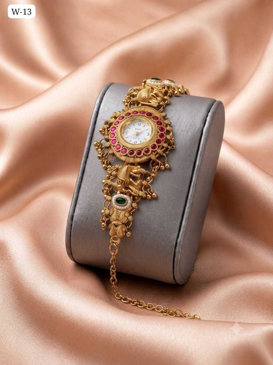 Royal Temple Watch Bracelet with Ruby Bezel