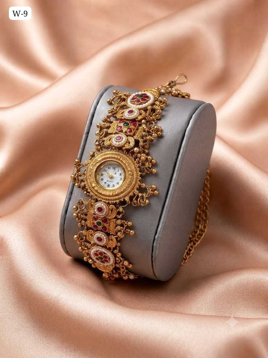 Royal Temple Watch Bracelet with Ruby Bezel