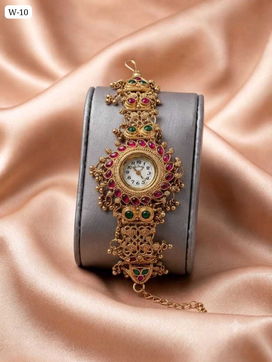 Royal Temple Watch Bracelet with Ruby Bezel