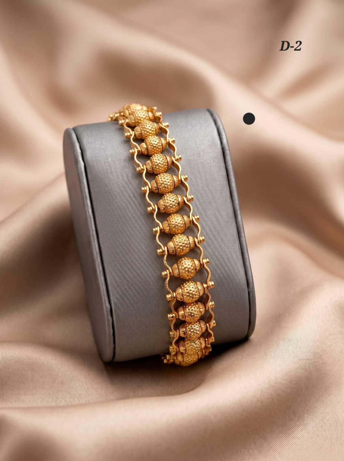 Rudraksha Bracelet with Gold Capped Links