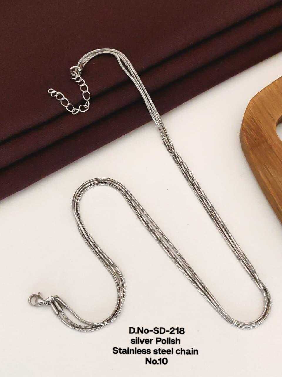 Silver Polished Flat Snake Chain with Extender