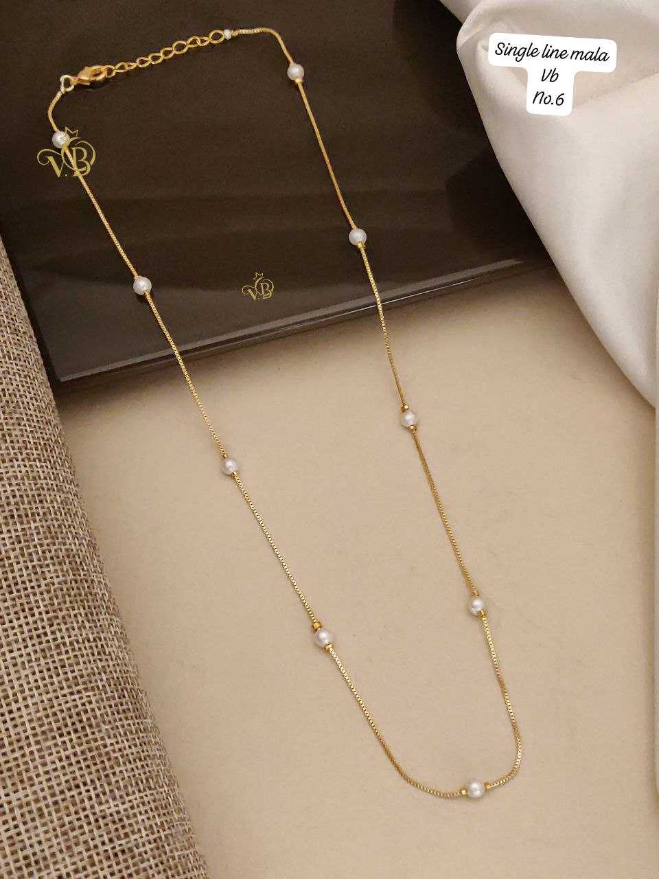 Single Line Mala with Pearl Stations