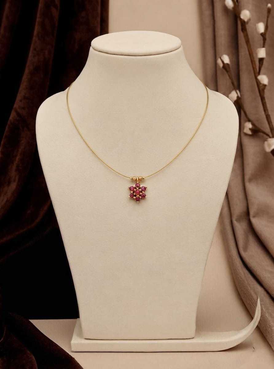 Small Floral Cluster Pendant on Fine Chain