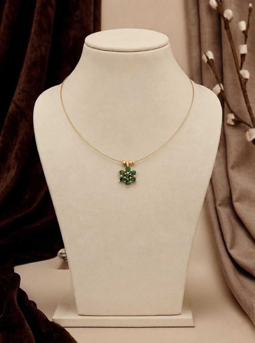 Small Floral Cluster Pendant on Fine Chain