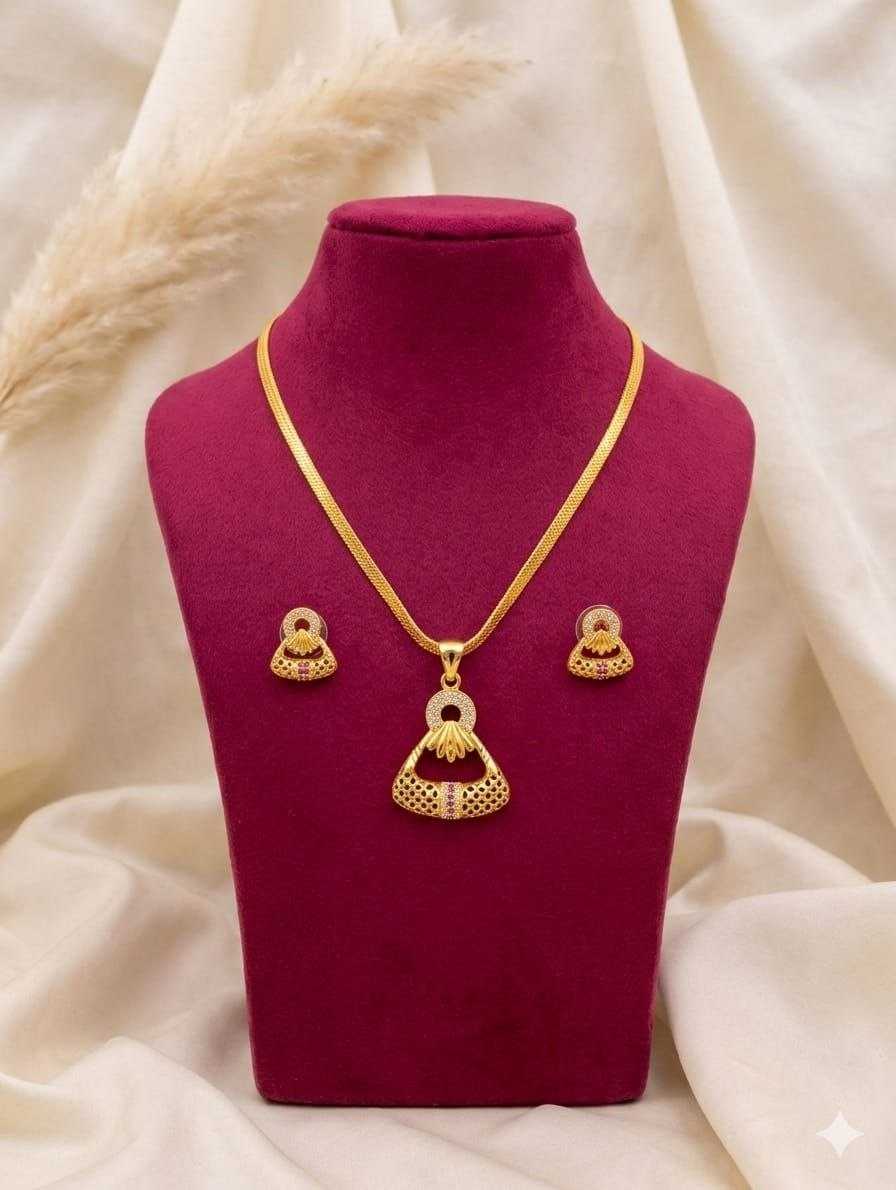 Snake Chain Pendant Set with Matching Earrings