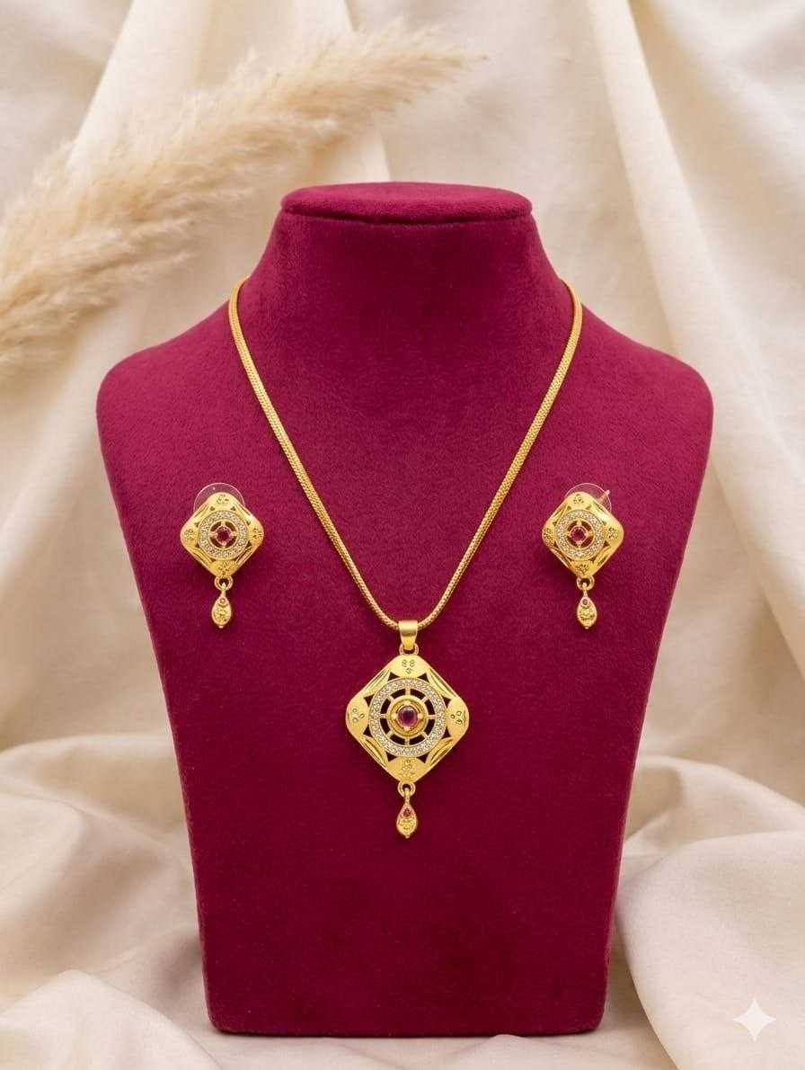 Snake Chain Pendant Set with Matching Earrings