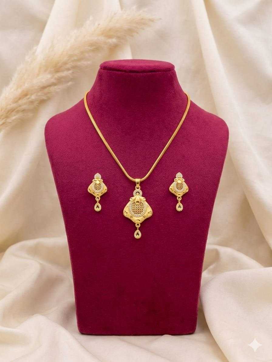 Snake Chain Pendant Set with Matching Earrings