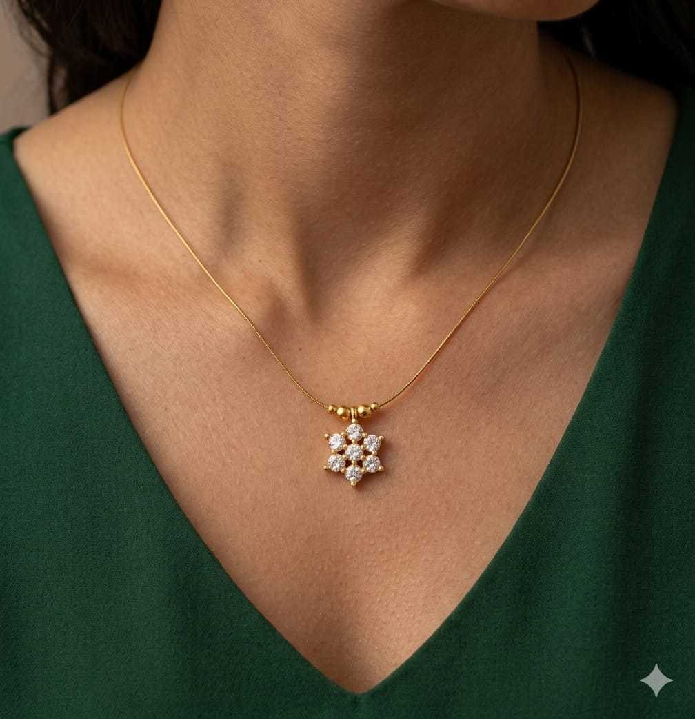 Snowflake Blossom Crystal Pendant
