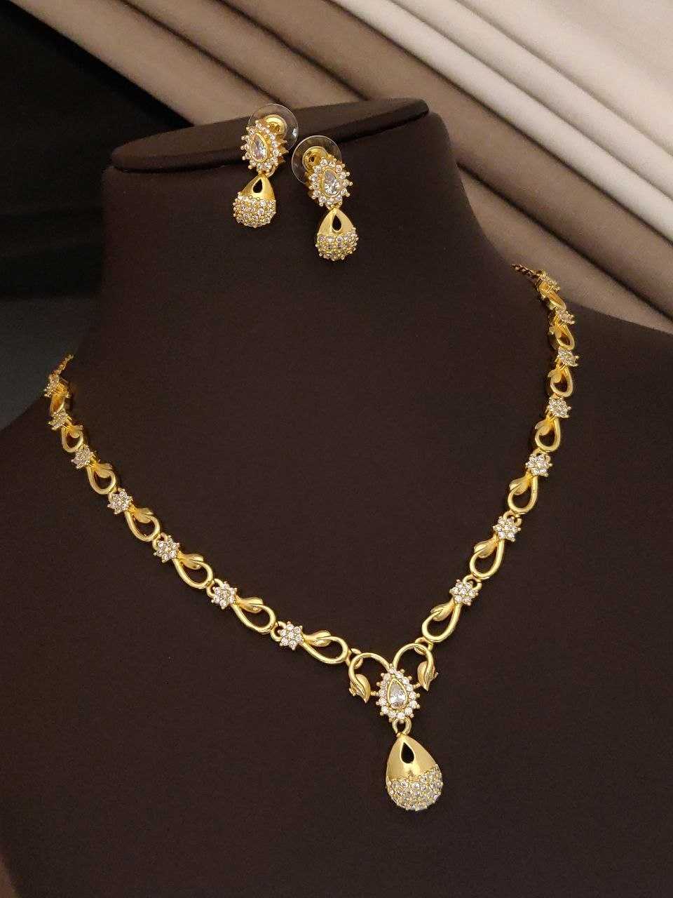 Sparkling American Diamond Necklace & Earring Set