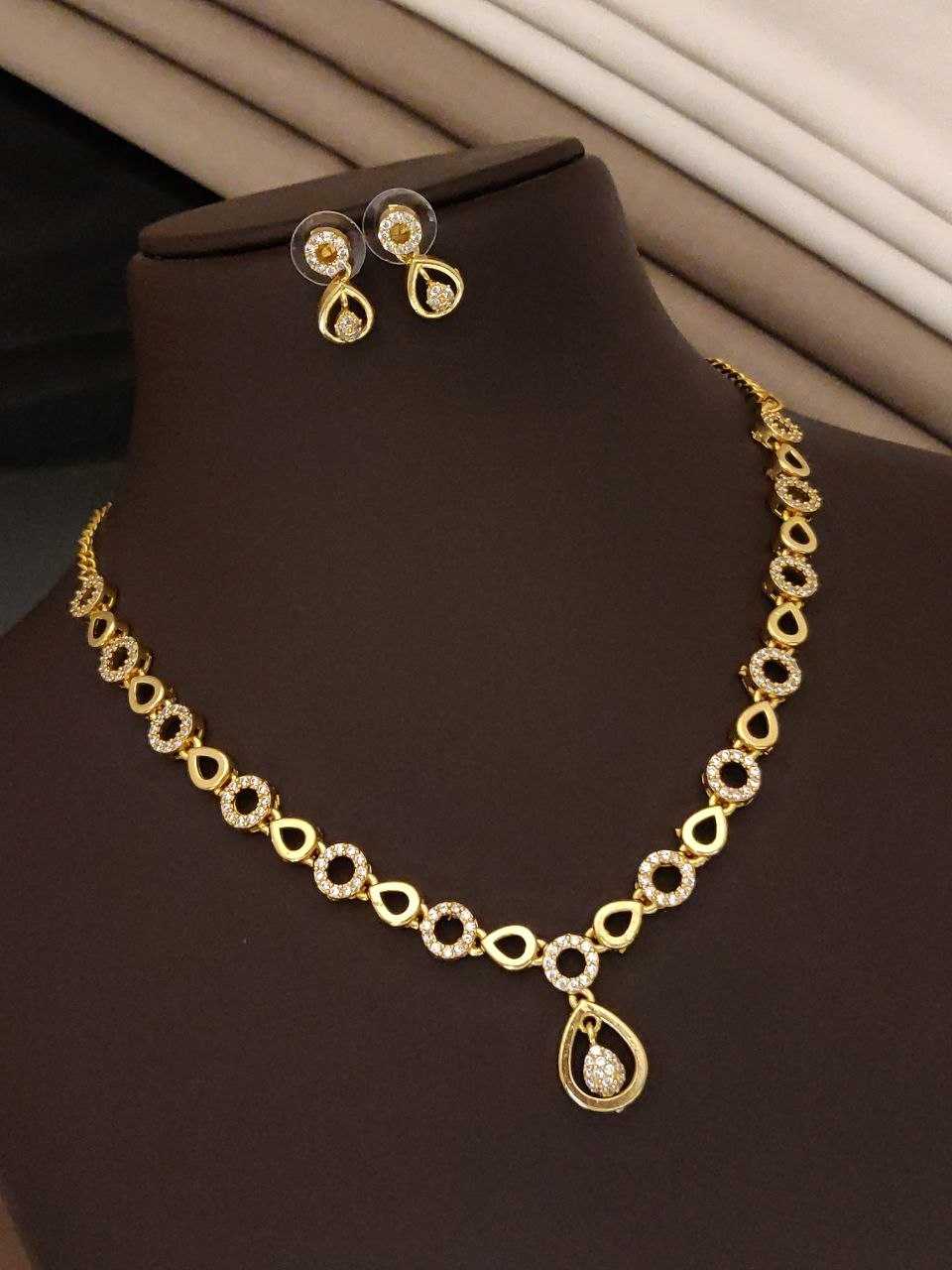 Sparkling American Diamond Necklace & Earring Set