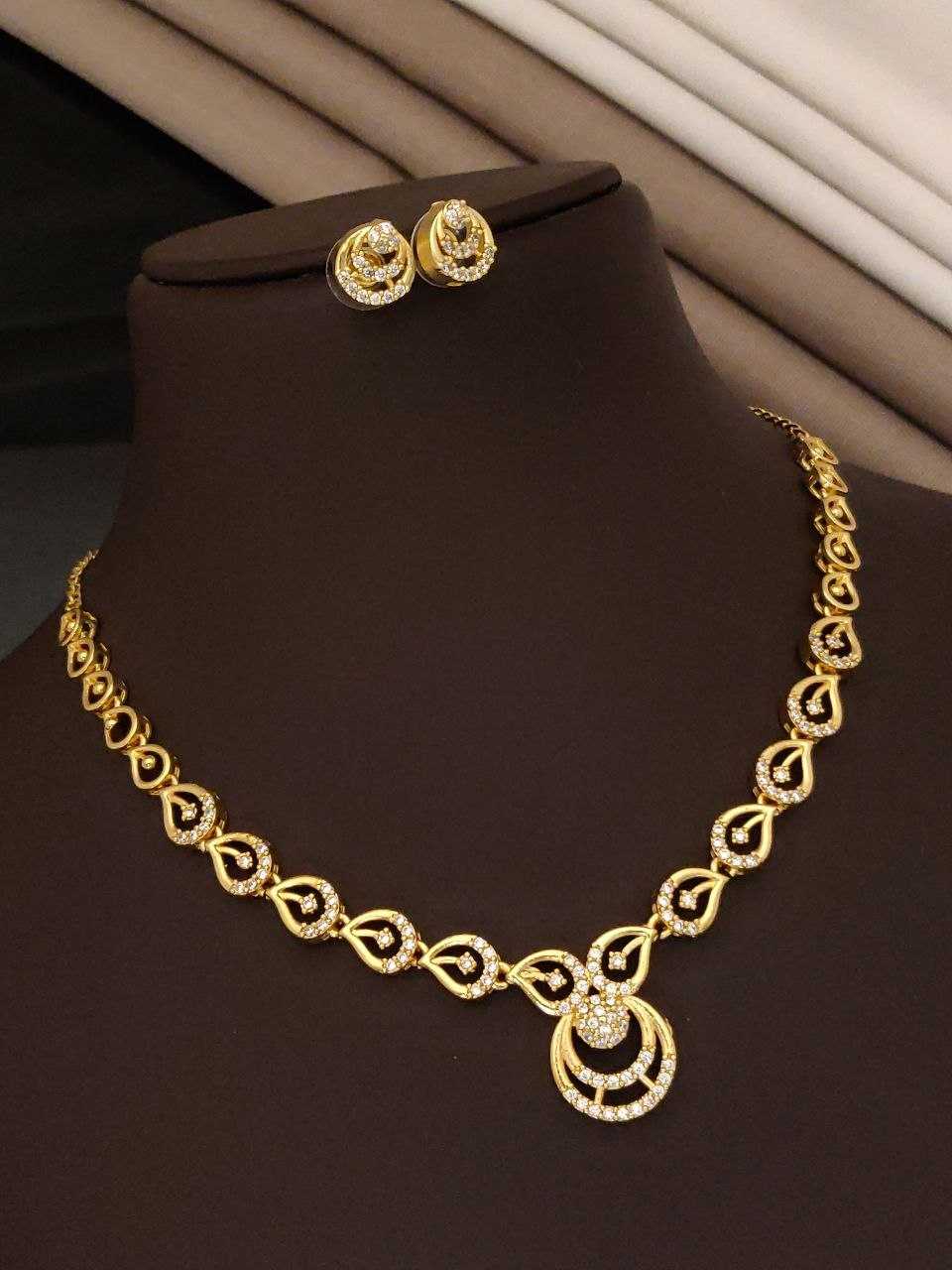 Sparkling American Diamond Necklace & Earring Set