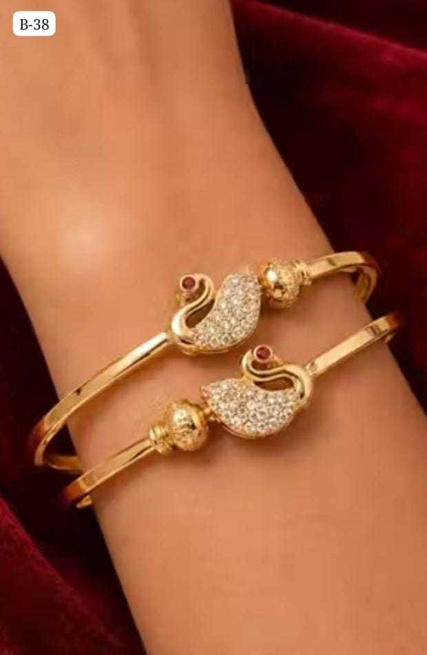 Swan Motif Bangles with Pave Stonework